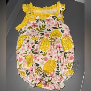 Boutique- Floral and Fruit Baby Romper NWOT